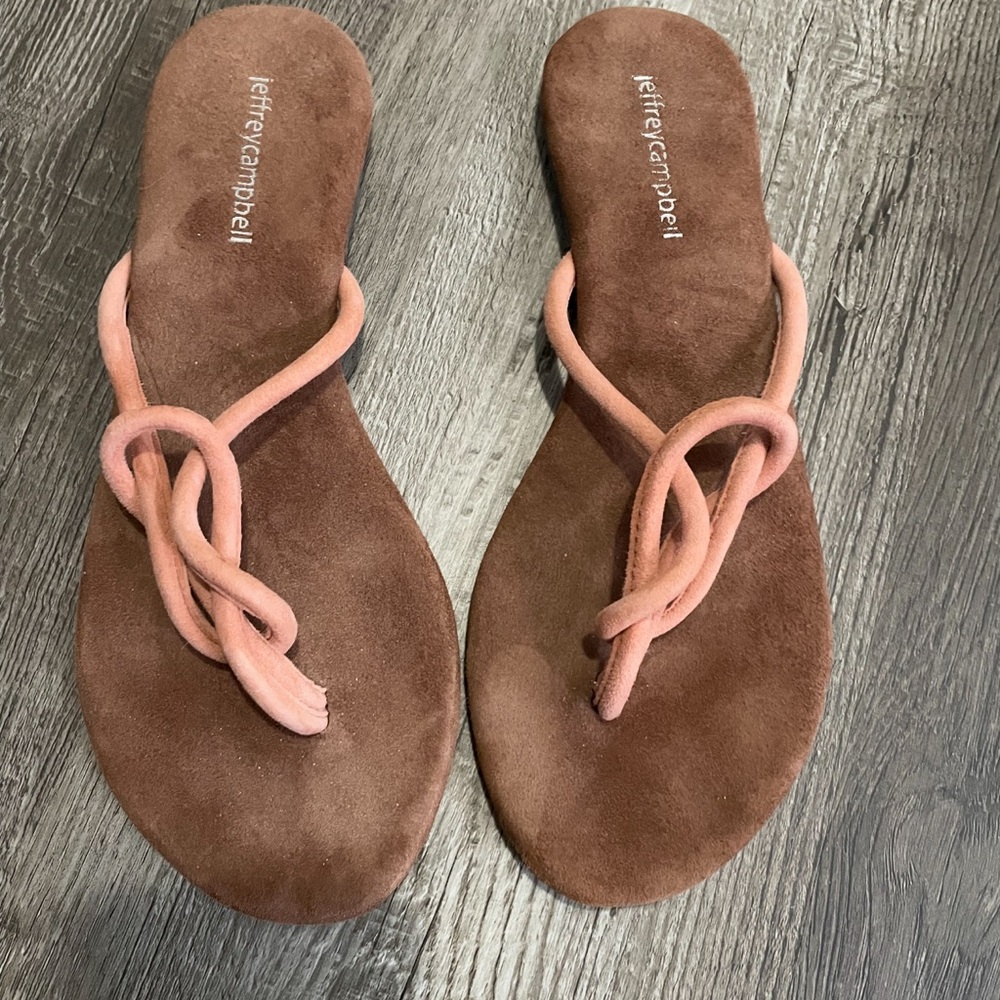 Jeffrey Campbell Coral and Brown Sandals - Picture 2 of 3